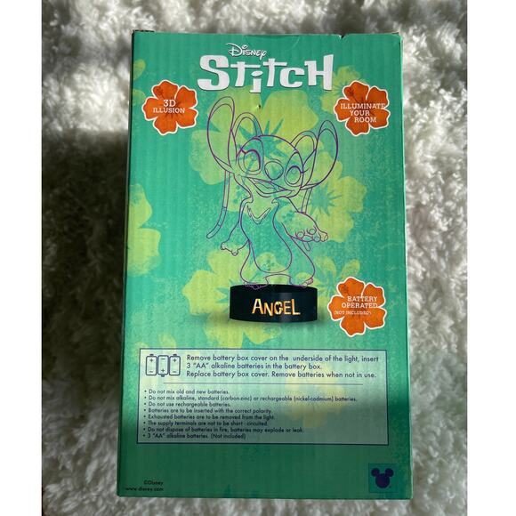 Disney Stitch Angel Illusion Lamp NEW LED 3D Night Light Acrylic For Any Room - Picture 4 of 7